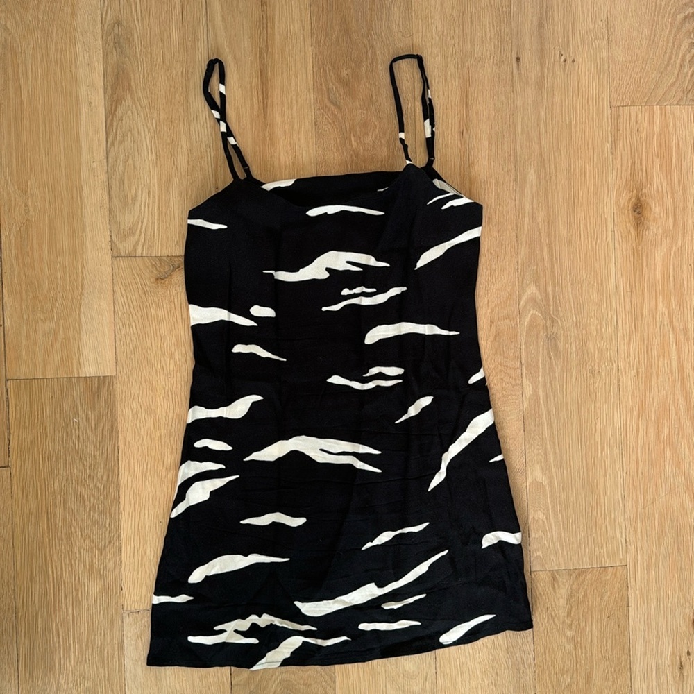 Reformation abstract print mini dress